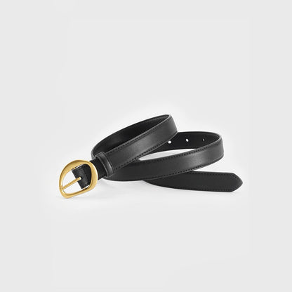 Curved Oval Buckle Belt