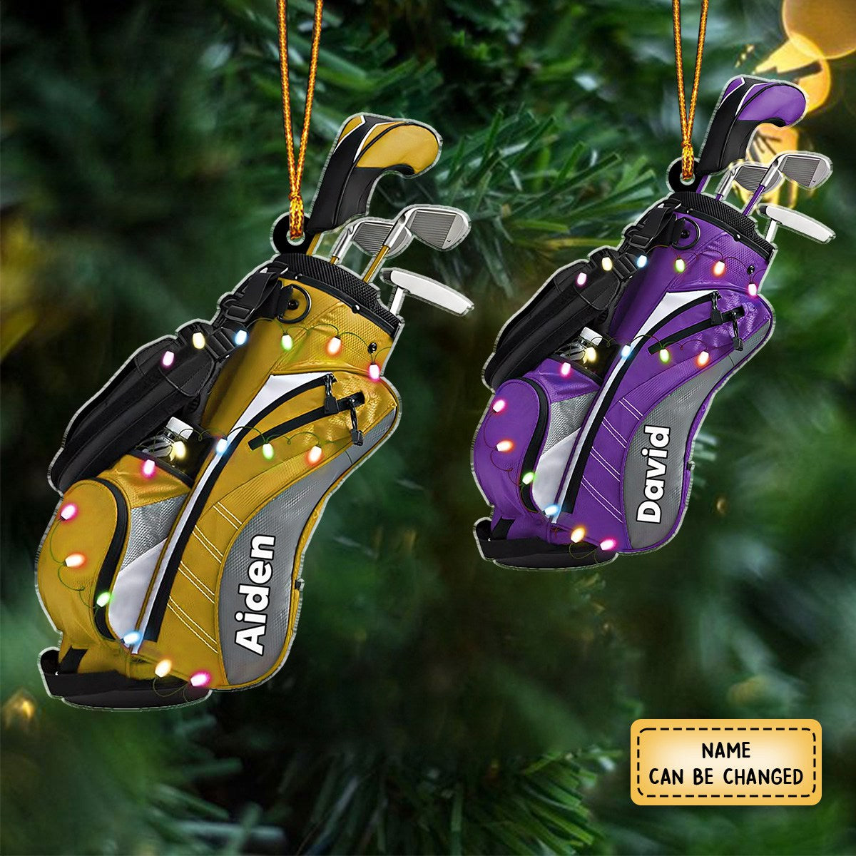 Personalized Golf Bag Ornament- Gift For Golfer