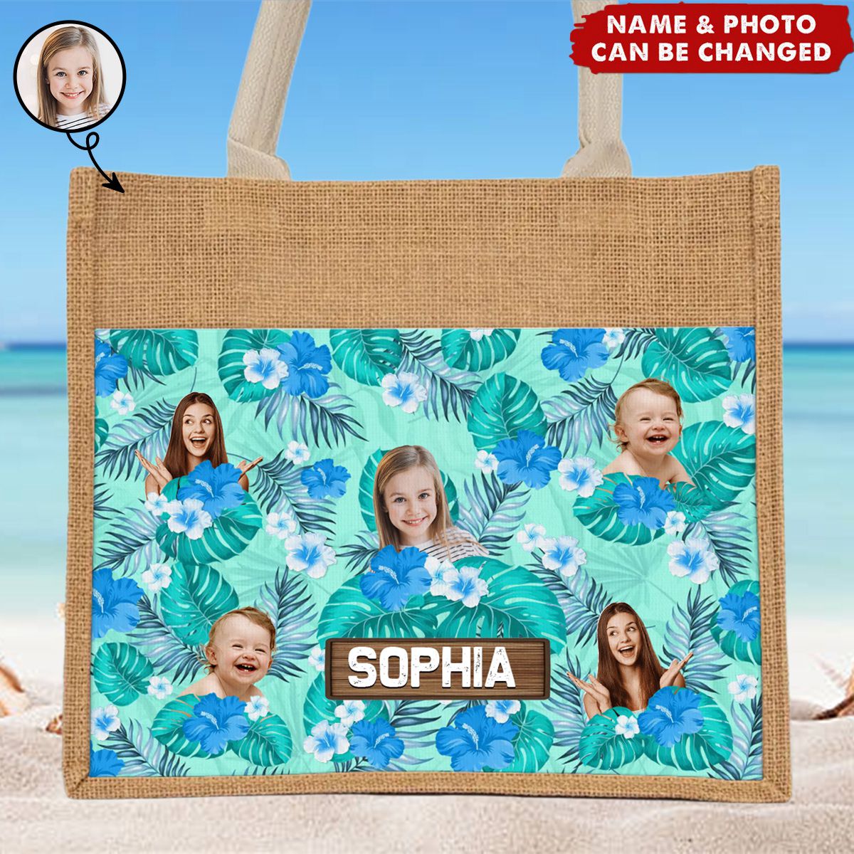 Custom Photo Life Is Better At The Beach - Dog & Cat Personalized Tote Bag