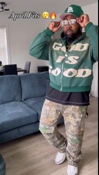 God is Good Casual Streetwear Zip-Up Hoodie