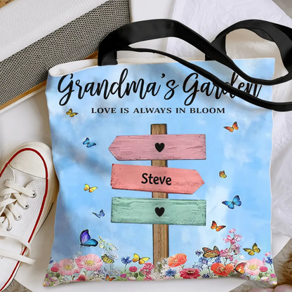 Personalized Tote Bag - Birthday, Mother's Day Gift For Mom, Grandma - Grandma's Garden ARND018