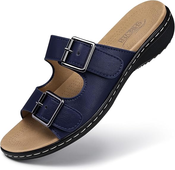 WOMEN BREATHABLE ORTHOPEDIC ADJUSTABLE LADIES LEATHER SANDALS