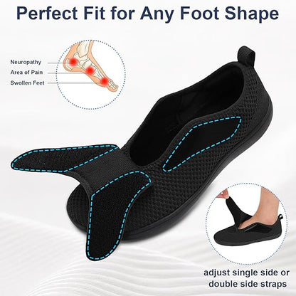2025 Men's Lightweight Extra Wide Width Orthopedic Hands-Free Foot Pain Relief Slip-on Shoes