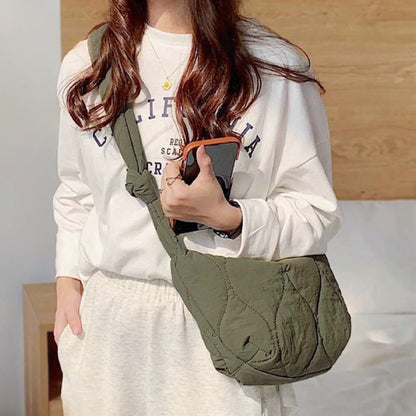 Crescent Quilted Crossbody Bag
