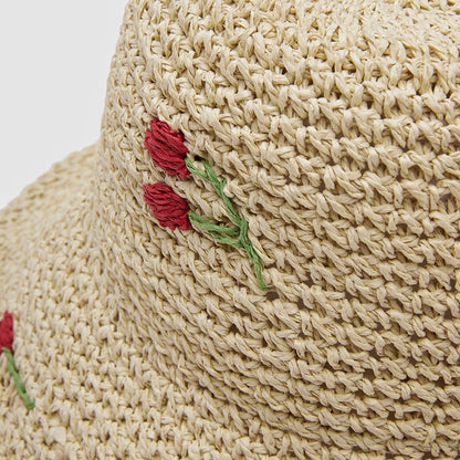 Cherry Foldable Straw Hat
