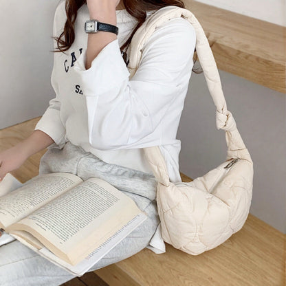 Crescent Quilted Crossbody Bag