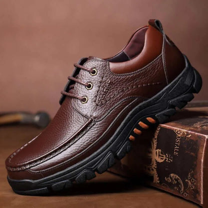 Christmas Sale⛄--40% OFF 🎁Mens Waterproof Non Slip Soft Sole Casual Genuine Leather Oxfords
